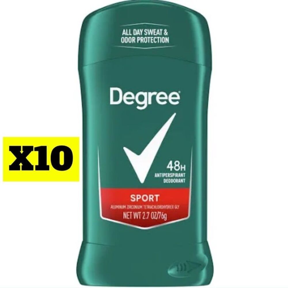 Degree Deodorant Lot Degree Men Dry Protection Antiperspirant Sport 2.7 oz (10)